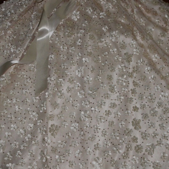 NWT Tahari Arthur S. Levine Floral Applique Gown Wedding Prom Bridesmaid Sz 14 - Picture 4 of 12